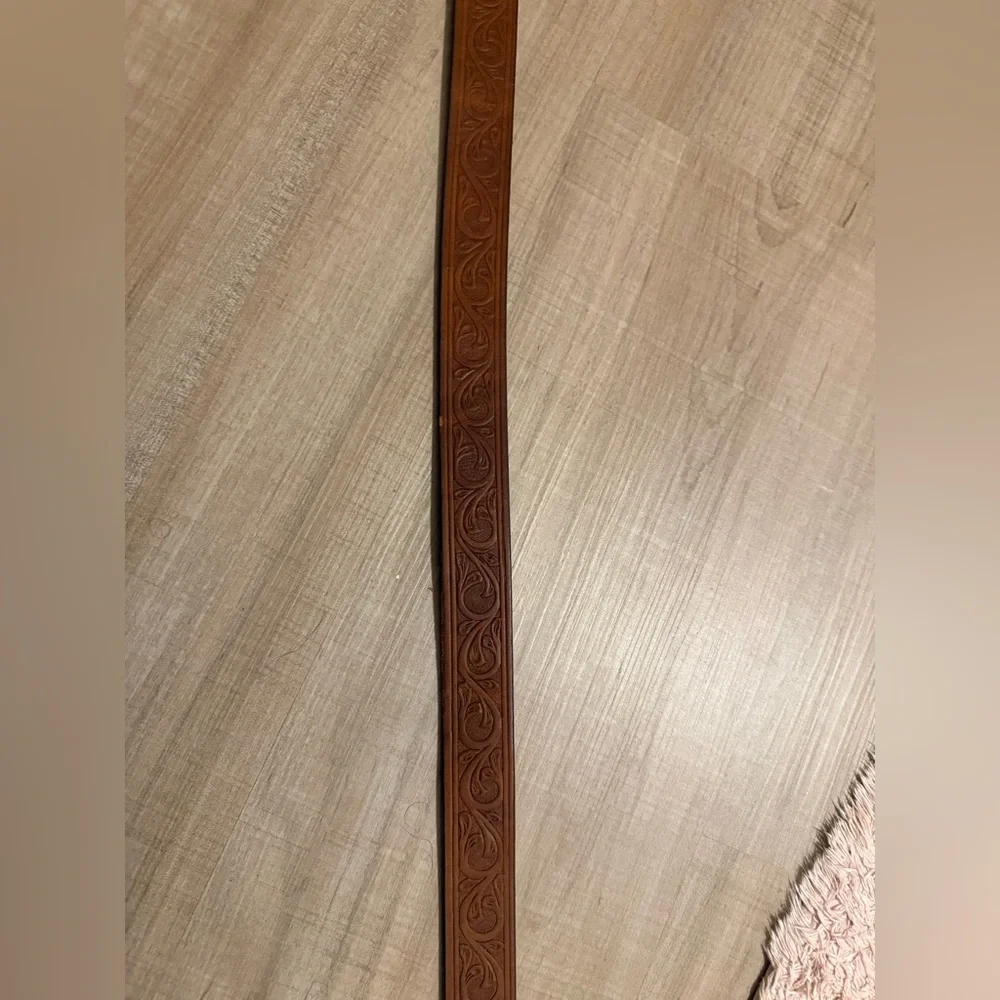 Justin Boots Western Scroll Heart Belt
